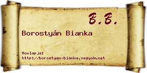 Borostyán Bianka névjegykártya