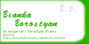 bianka borostyan business card